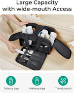 BAGSMART Neceser de Viaje de Gran Capacidad con Apertura Ancha y Compartimentos Organizadores
